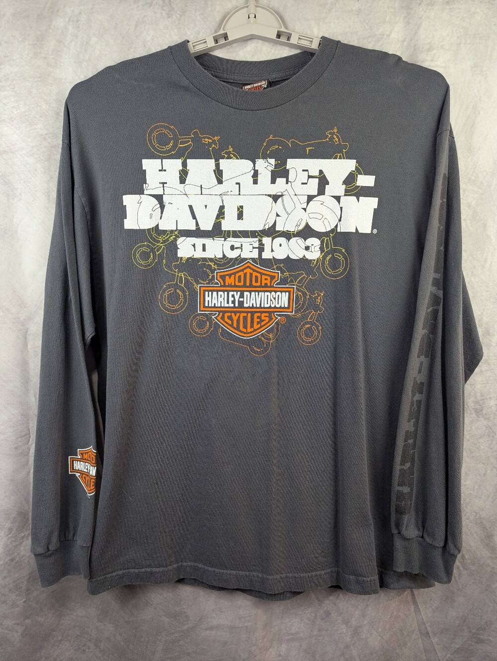 Harley Davidson Bruce Rossmeyer Daytona LS Graphic Shirt Bar Shield Sleeve XL